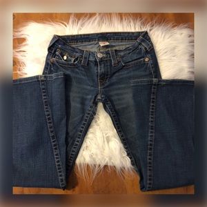 Slightly distressed jeans